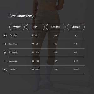 Detailed size chart for Sporton product