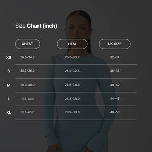Detailed size chart for Sporton product